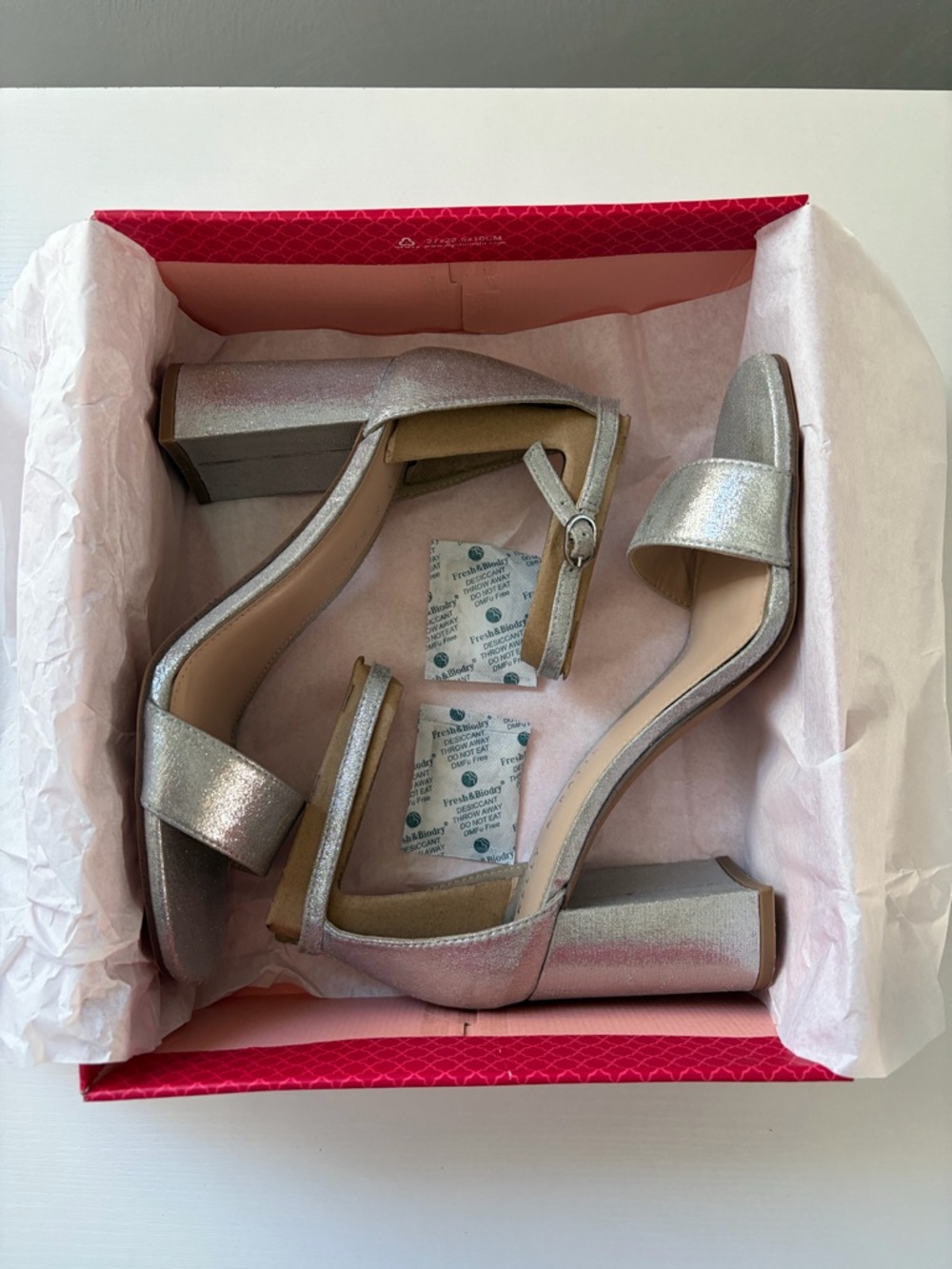 Kelly & Katie Silver Block Heel - Perfect for Prom, Weddings or Parties